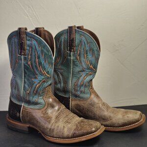 Ariat Boots Mens Size 9.5 D Leather Arena Rebound Riggin Square Toe Western Cowb